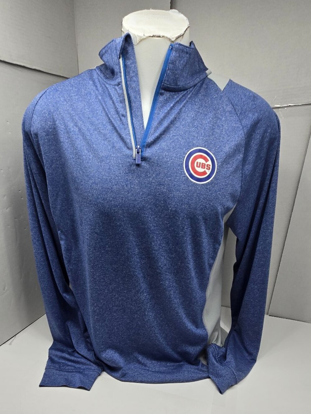 Chicago Cubs Stitches MLB Quarter-Zip Performance Pullover – Men’s L